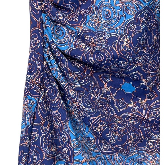 J. McLaughlin Blue Astor Tile dress - Picture 4 of 7